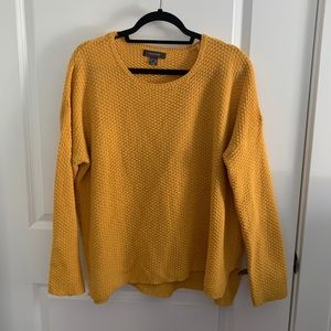 Oversized mustard knit sweater